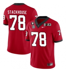 Men #78 Nazir Stackhouse Georgia Bulldogs 2022-23 CTP National Championship Football Jerseys