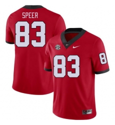 Men #83 Cole Speer Georgia Bulldogs College Football Jerseys Stitched-Red