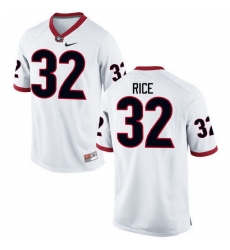 Men Georgia Bulldogs #32 Monty Rice College Football Jerseys-White