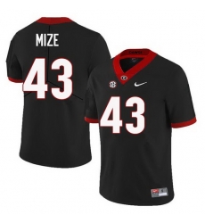 Men Georgia Bulldogs #43 Isaac Mize College Football Jerseys Sale-Black