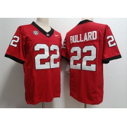 Men Women Youth Georgia Bulldogs #22 Javon Bullard Red 2023 F U S E College Football Jerseys