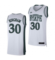 Michigan State Spartans Marcus Bingham Jr. White Retro Limited Men'S Jersey