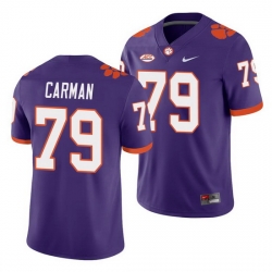 Clemson Tigers Jackson Carman Purple College Football Men'S Jersey