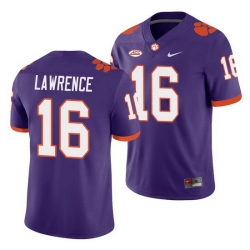 Clemson Tigers Trevor Lawrence Purple College Football Men'S Jersey