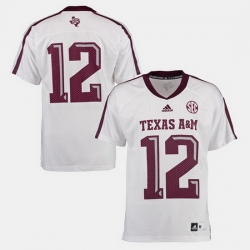 Men Texas A M Aggies College Football White Jersey