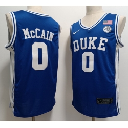 Men Royal Duke Blue Devils Jared McCain #0 Stitched Basketball Jersey