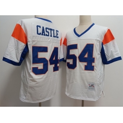 Blue Mountain State 54 Thad Castle White Stitched Football Jersey