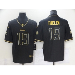 Nike Vikings 19 Adam Thielen Black Gold Vapor Untouchable Limited Jersey