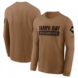 Men Tampa Bay Buccaneers 2023 Brown Salute To Service Long Sleeve T Shirt