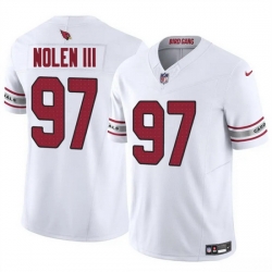 Men Arizona Cardinals 97 Walter Nolen III White 2025 Draft F U S E  Vapor Untouchable Limited Stitched Jersey