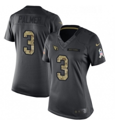 Womens Nike Arizona Cardinals 3 Carson Palmer Limited Black 2016 Salute to Service NFL Jersey