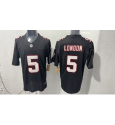Men Atlanta Falcons 5 Drake London Black F U S E Vapor Untouchable Limited Stitched Football Jersey Men Atlanta Falcons 5 Drake London Black F U S E Vapor Untouchable Limited Stitched Football Jersey