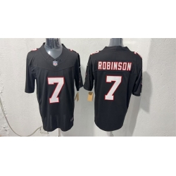 Men Atlanta Falcons  7 Bijan Robinson Black F U S E  Vapor Untouchable Limited Stitched Football Jersey