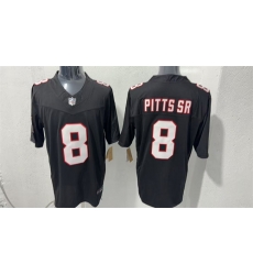 Men Atlanta Falcons  8 Kyle Pitts Black F U S E  Vapor Untouchable Limited Stitched Football Jersey