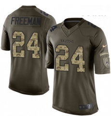 Youth Nike Atlanta Falcons 24 Devonta Freeman Elite Green Salute to Service NFL Jersey