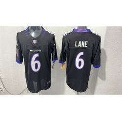 Men Baltimore Ravens  6 Ja Kobi Lane Black 2026 F U S E  Vapor Stitched Limited Football Jersey