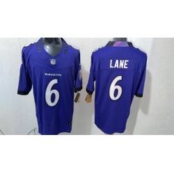 Men Baltimore Ravens  6 Ja Kobi Lane Purple 2026 F U S E  Vapor Stitched Limited Football Jersey