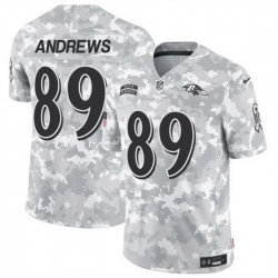 Men Baltimore Ravens 89 Mark Andrews 2024 F U S E Arctic Camo Salute To Service Limited Stitched Football Jersey