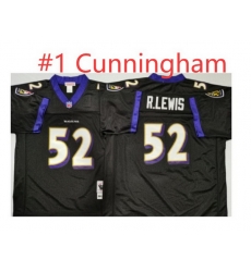 Men Baltimore Ravens Randall Cunningham #1  Black M&N Throwback Jersey