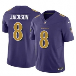 Youth Nike Baltimore Ravens 8 Lamar Jackson Rush Vapor Untouchable Limited Player NFL Jersey