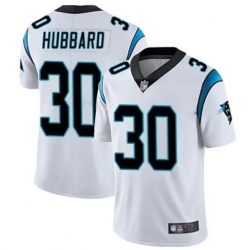 Men Carolina Panthers #30 Chuba Hubbard White F U S E Stitched NFL Jersey