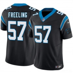 Men Carolina Panthers  57 Monroe Freeling Black 2026 Draft F U S E  Vapor Limited Stitched Football Jersey