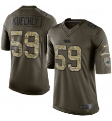 Mens Nike Carolina Panthers 59 Luke Kuechly Limited Green Salute to Service NFL Jersey