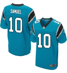 Nike Panthers #10 Curtis Samuel Blue Alternate Mens Stitched NFL Elite Jersey