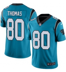 Nike Panthers 80 Ian Thomas Blue Vapor Untouchable Limited Jersey