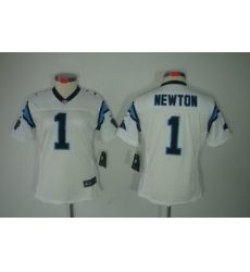 Women Nike Carolina Panthers 1# Newton White Color[Nike Limited Jerseys]