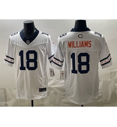 Men Chicago Bears  18 Caleb Williams White 2026 F U S E  Limited Stitched Football Jersey