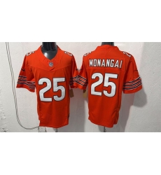 Men Chicago Bears  25 Kyle Monangai Orange 2026 F U S E  Vapor Untouchable Limited Stitched Football Jersey