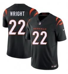 Men Cincinnati Bengals 22 Ceyair Wright Black 2026 Draft F U S E Vapor Untouchable Limited Stitched Football Jersey Men Cincinnati Bengals 22 Ceyair Wright Black 2026 Draft F U S E Vapor Untouchable Limited Stitched Football Jersey