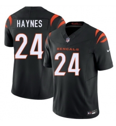Men Cincinnati Bengals  24 Jamal Haynes Black 2026 Draft F U S E  Vapor Untouchable Limited Stitched Football Jersey