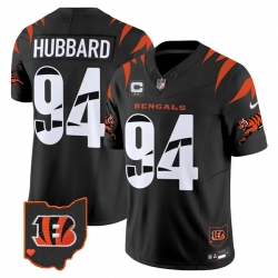 Men Cincinnati Bengals 94 Sam Hubbard Black F U S E  With 2 Star C Patch Special Vapor Untouchable Limited Stitched Football Jersey