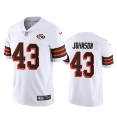 Cleveland Browns 43 John Johnson Nike 1946 Collection Alternate Vapor Limited NFL Jersey  White