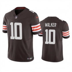 Men Cleveland Browns 10 P J  Walker Brown 2023 F U S E  Vapor Untouchable Limited Stitched Jersey