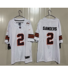 Men Cleveland Browns  2 Shedeur Sanders White 2026 1946 Collection Vapor Limited Stitched Football Jersey