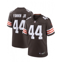 Men Cleveland Browns Harold Fannin Jr #44 Brown F U S E Stitched NFL Jersey