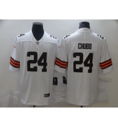 Nike Cleveland Browns 24 Nick Chubb White 2020 New Vapor Untouchable Limited Jersey