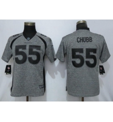 Women Nike Broncos 55 Bradley Chubb Gray Gridiron Gray Women Vapor Untouchable Limited Jersey