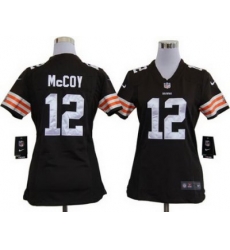 Women Nike Cleveland Browns 12 Colt Mccoy Brown Nike NFL Jerseys