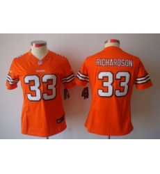 Women Nike Cleveland Browns 33# Trent Richardson Orange[ NIKE LIMITED Jersey]