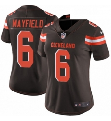 Womens Nike Cleveland Browns 6 Baker Mayfield Brown Team Color Vapor Untouchable Limited Player NFL Jersey