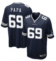 Cowboys PAPA #69 Blue Stitched Jersey