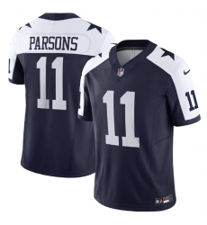 Men Dallas Cowboys 11 Micah Parsons Navy 2023 F U S E  Vapor Limited Stitched Football Jersey