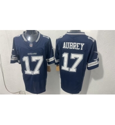 Men Dallas Cowboys  17 Brandon Aubrey Navy 2026 F U S E Vapor Untouchable Limited Stitched Football Jersey