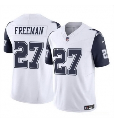 Men Dallas Cowboys 27 Royce Freeman White 2023 F U S E Color Rush Limited Stitched Football Jersey