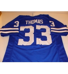 Men Dallas Cowboys Duane Thomas #33 Blue Throwback Stitched Jersey