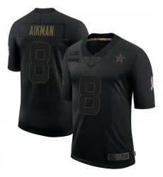 Men Dallas Cowboys Troy Aikman Black Limited 2020 Salute To Service Jersey